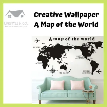 A Map Of The World Wall Shop Map Of The World Wall Online | Lazada.com.my