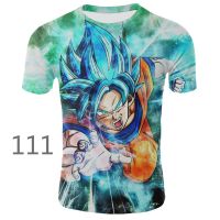 2023 NewComic Z Super Saiyan Son Goku อะนิเมะฤดูร้อน3D การพิมพ์แฟชั่นเสื้อยืดผู้ชายชายการ์ตูน Casual เสื้อยืด