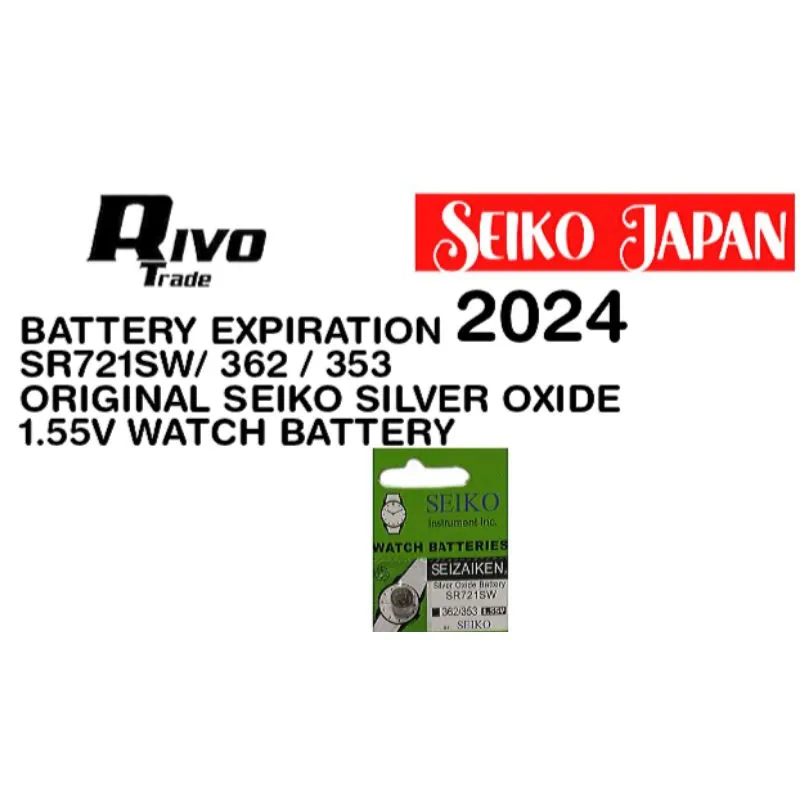 1pc BATTERY SR721SW / 362 / 353 SEIZAIKEN SEIKO EXP 2024 JAPAN WATCH  BATTERIES SR721 , 721 | Lazada PH