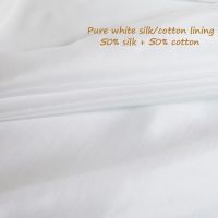 hot！【DT】 100cmx140cm silk/cotton fabric off white silk for dress lining