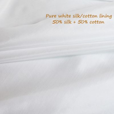 hot！【DT】 100cmx140cm silk/cotton fabric off white silk for dress lining
