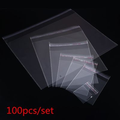 【CW】◆  100pcs Multiple Size Self-adhesive Cellophane Small Plastic Packing Resealable