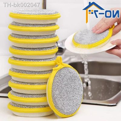 ▼✟▣ Dishwashing Sponge Reusable Washable Sponges Double Side Magic Sponge To Wash Dishes Useful Things for Kitchen Clean Tools