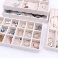 5 Styles Velvet Jewelry Box Display Tray Drawer Storage Jewellery Holder For Ring Earrings Necklace Bracelet Soft Organizer Case