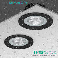 IP65กันน้ำ LED Downlight 7W 9W 12W 15W สแควร์โคมไฟ AC110V 220V ไฟห้องน้ำกันน้ำกลางแจ้ง LED Spot Lights