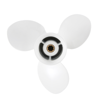 Car Propeller 683-45945-00-EL Propeller 9 1/4X9-J for Yamaha 2 Stroke 9.9HP 15HP Boat Motor White 3 Blades 8 Spline Tooth R-Rotation