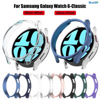 BLUESN เคสกลวงสำหรับ Samsung Galaxy Watch 6 40มม. 44มม. กันชนป้องกันกรอบ PC สำหรับนาฬิกา6คลาสสิก43มม. 47มม.