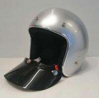 หมวกกัน​น็อค​เต็มใบ​เ​ปิดหน้า​ สีบรอนด์เงิน​ คิ้วเงิน​ Open​ face​ helmet​ by​ JTM​ RIDERS