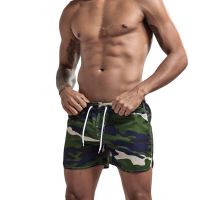 Cross-Border Men Fashion Camouflage Three-Point Shorts Beach Pants Sports Slit