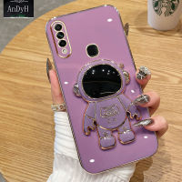 AnDyH 2022 New Design For OPPO A31 2020 A8 Case Luxury 3D Stereo Stand Bracket Astronaut Fashion Cute Soft Case