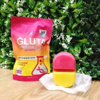 ? 1 แถม 1 Gluta Primme Soap 100 g  สบู่จากผลไม้หลากหลายชนิด [ โปรโมชั่นพิเศษ!! รีบซื้อก่อนของหมด!! ]