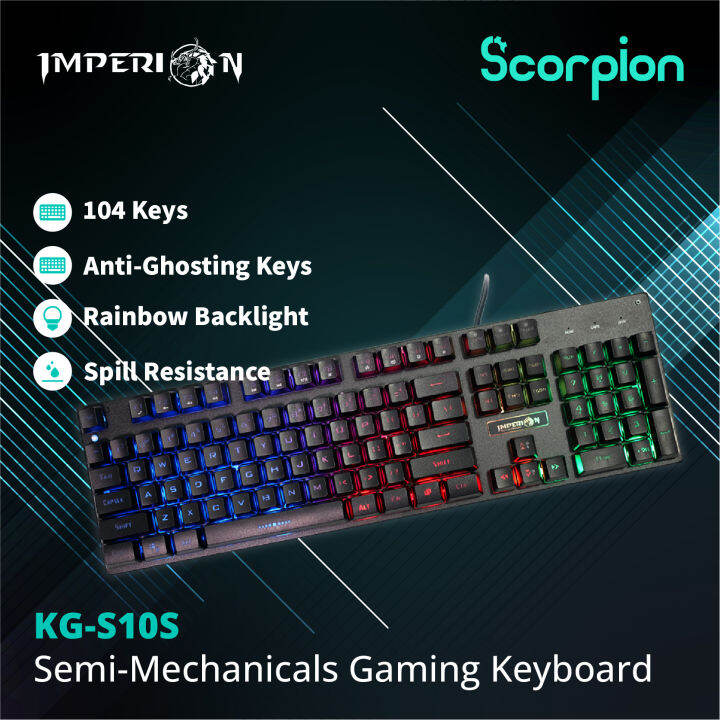 Imperion KGS10S Sledgehammer 10 Semi Mechanical Gaming Keyboard Lazada