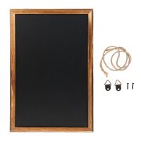 K1AA Rectangle Hanging Wooden Message Blackboard Chalkboard Wordpad Sign Kids Writing Board Office School Supplies