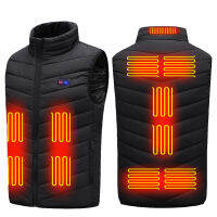 11-Place Heated vest Jacket Fashion Men Women Coat Inligent USB Electric Heating Thermal Warm Clothes Winter Heated Vest 열선조끼