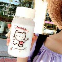 【CW】500Ml Kawaii โรงเรียนขวดน้ำเด็ก BPA ฟรีจักรยานแบบพกพา Gourd Clear พลาสติกกล่องขวดน้ำดื่มน่ารักแก้วน้ำ 1 1 1