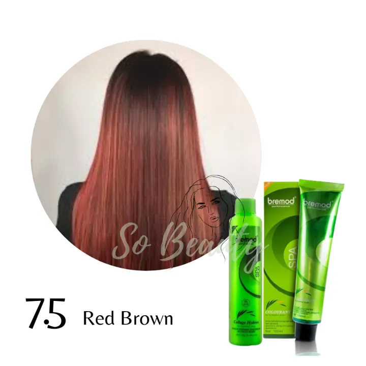 Red Brown BREMOD Hair Color and Oxidizing Set 100ml With Freebie () |  Lazada PH
