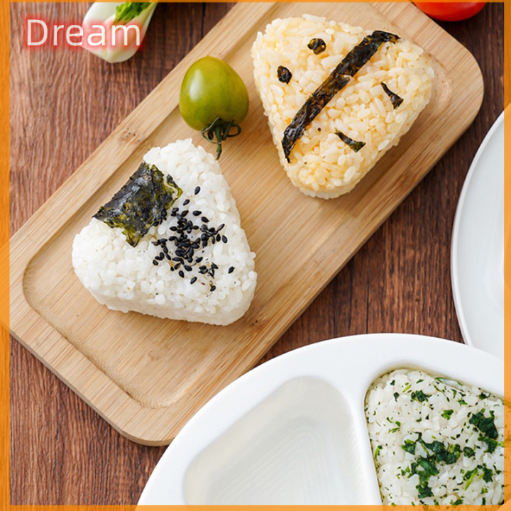 ความฝัน1ชิ้น6-in-1แม่พิมพ์ทำซูชิ-diy-สามเหลี่ยมเครื่องกด-onigiri-ที่ทำซูชิไม่ติด