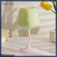 Veli Shy ถ้วยแก้วไวน์สีสไตล์วินเทจ,ถ้วยความจุมากแก้วการตกแต่งบ้านแชมเปญแก้ววิสกี้ภาชนะสำหรับดื่ม