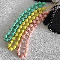 ZX Anti-lost Handmade Face Beaded Mobile Phone Chain Lanyard Phone Case Hanging Cord Wholesale INS Accessories Party Gift