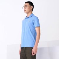 TRANQUIL BLUE CUSTOM FIT POLO SHIRT  เสื้อโปโลปกเชิ้ตสีฟ้าทรงคัสตอมฟิต