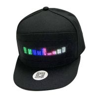 USB Rechargeable Unisex Baseball Cap Bluetooth APP Programmable LED Scrolling Message Display Board Hip Hop Street Snapback Hat