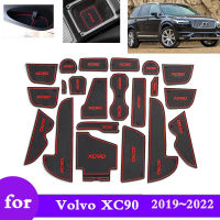 AAnti-Slip ยาง Groove สำหรับ Volvo XC90 XC 90 2016 ~ 2021 2017 2018 2019 2020 Gate สล็อต Coasters รถสติกเกอร์อุปกรณ์เสริม GadgetM