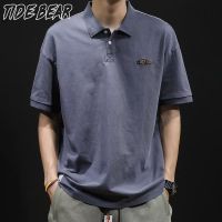 TIDE BEAR เสื้อโปโลแขนสั้นผู้ชายเสื้อโปโลใหม่เสื้อยืดอินเทรนด์