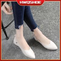 COD DSFGERTGYERE 【HWQSHOE】Casual flat shoes women Shallow Mouth Soft-Soled Single Shoes Women 2021 Spring Autumn New Style All-Match Womens Flat Sole Poin kasut bertutup wanita