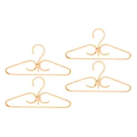 4Pcs Rattan Clothes Hanger Natural Rattan Hand-Woven 3 Hook Hanger for Home Wardrobe Clothing Store Decor 40X20cm