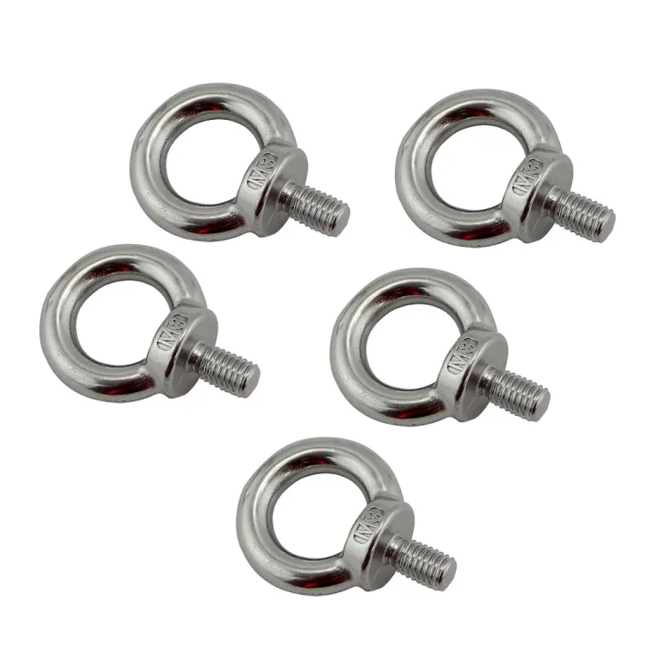 5PCS Stainless Steel 304 Heavy Duty DIN 580 Lifting Eyes Bolt M6 M8 M10