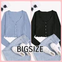 PLUSSIZE CROP เสื้อครอปแขนยาวสาวอวบ เสื้อครอปอก40ถึง54