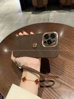 Xiaoxiangfeng สร้อยข้อมือ Camellia วงกลมสีทองเหมาะสำหรับ Apple 14เคสโทรศัพท์มือถือ Iphone14promax หนังเกรดสูง13ป้องกัน12หรูหรา11ผู้หญิง Xsmax รวมทุกอย่าง13pro นิ่ม Xr