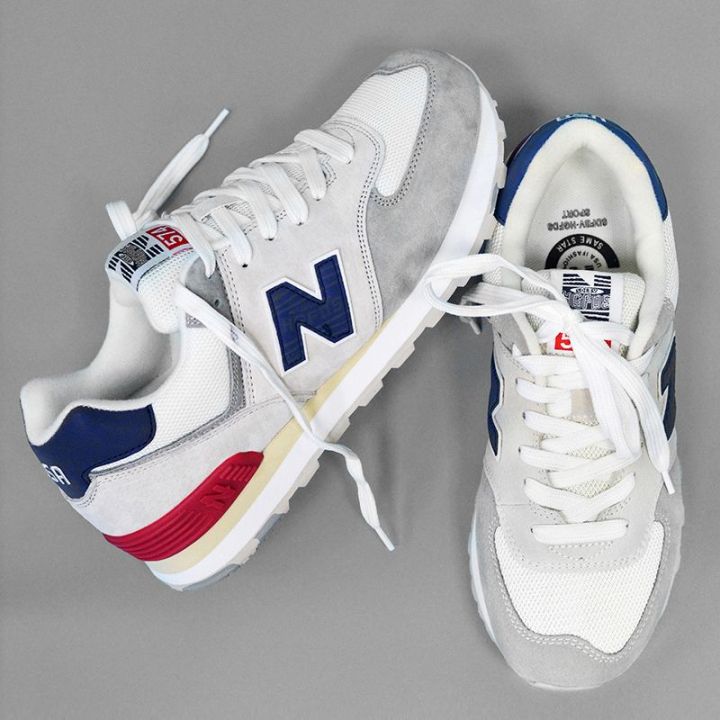 Gender: Men Color: White ZW NEW BALANCE 550 SHOES, Material: Leather