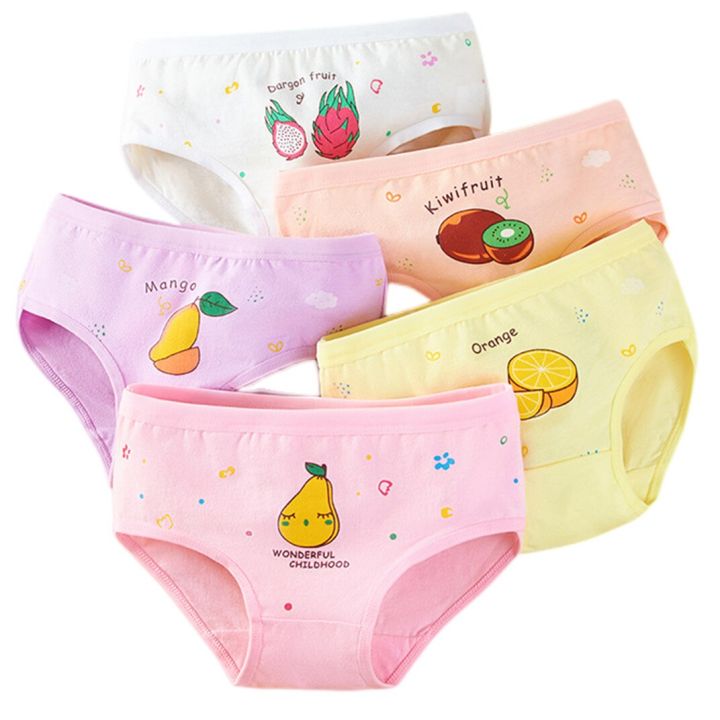 CC】4pcs Girls Cotton Briefs Children Underwear Princess Girl