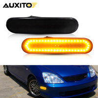 เลนส์รมควันรถ LED Fender Side Marker Light สำหรับ Honda Civic Si EP3 3ประตู2002 2003 2004 2005ไฟเลี้ยวสัญญาณ Amber