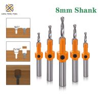 1pc 8mm Shank HSS งานไม้ Countersink Router Bit Set Screw Extractor Remon Demolition Drill bits และ reaming drills