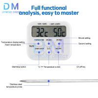 ;.[- Digital Kitchen Thermometer Stainless Steel Probe Meat Q Food Temperature Barbecue Cooking Tools Alarm TA278