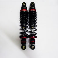 SPN โช๊คหลังแต่งแก๊ชแท้ CNC ปรับรีบาร์วได้จริง สีดำ สปริงดำ ยาว 295 ใส่ WAVE ทุกรุ่น X1 SPARK SMASH