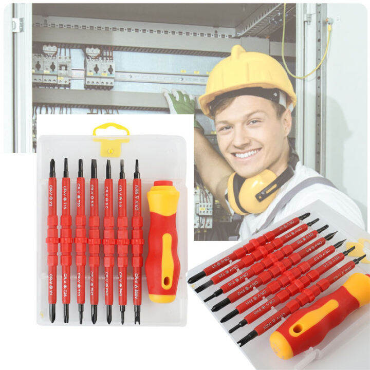 Insulated Electrical Screwdriver set ~~~~ Phillips and Flat Double Head ...