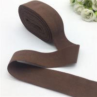 【CW】 5 Yards 1 quot; 25mm Elastic Ribbon Multirole Band Sewing Lace Trim Garment Accessory  Brown