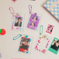 INS Photocard Holder Girls Transparent Kpop Guka Card Case Student Three Inch Small Id Card Case Storage Key Pendant Meal Card Holders