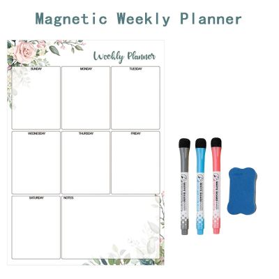 Magnetic Whiteboards Weekly Monthly Planner Calendar Erasable White Board for Kitcher Fridge Magnet Sticker Dry Erase Wall Board