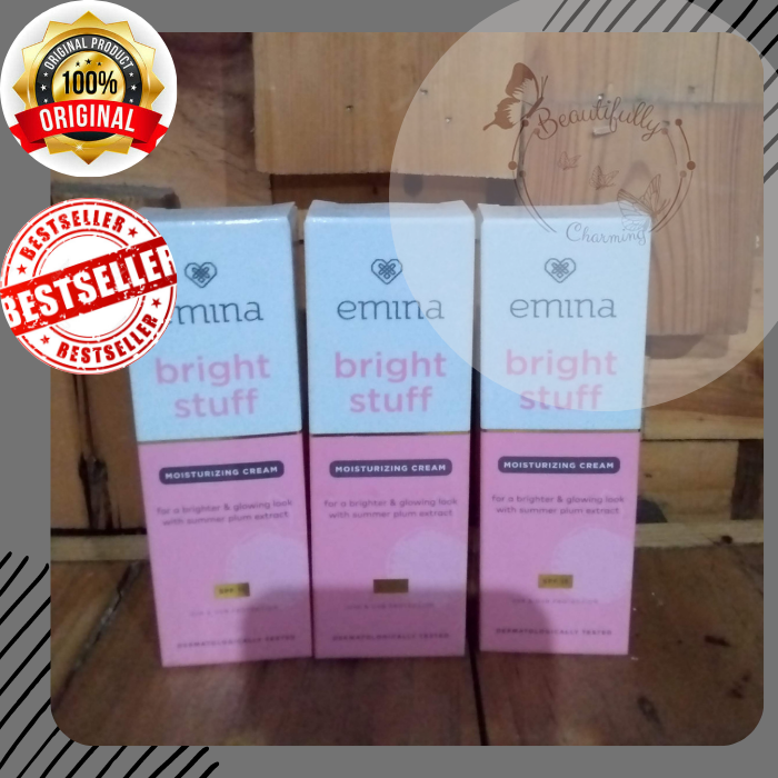 Emina bright stuff moisturizing cream 20ml/pelembab emina/glowing