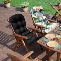 【LZ】urvcn1 Cushions For Adirondack Chairs Thicken Patio Folding Chair Cushion High Back Outdoor Seat Pads Rocking Chairs Hammock Cushions