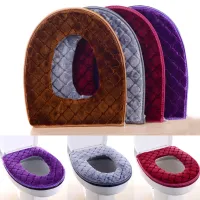 Hot Sale Bathroom Toilet Seat with Handle Closestool Washable Soft Winter Warmer Mat Pad Cushion Toilet seat Bidet Covers