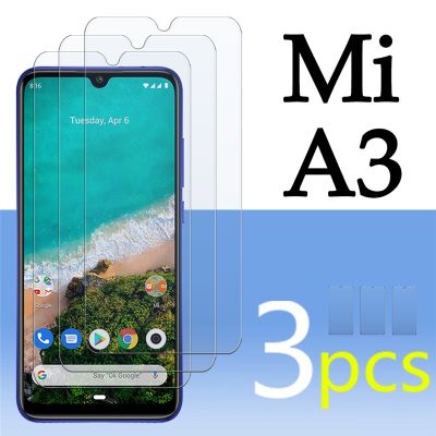❀ 3Pcs On For Xiaomi mi a3 a 3 Glass Mia3 3a Protective Film xiaomia3 mi3a Screen Protector xiomi xioami Sheet Tempered Glas 9H