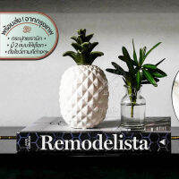 เซรามิกไพน์แอปเปิ้ล กระปุกตั้งโชว์ | Ceramic Pineapple | สับปะรด ตุ๊กตา เซรามิค แบบตั้งโต๊ะ สำหรับเก็บออมเงิน ตกแต่ง สีขาว มี 2 แบบให้เลือก  A/