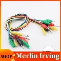 Merlin Irving Shop 10pcs Test Leads Cable Roach Clip Alligator Clips Electrical 5 Colors Test Jumper Wire Alligator Double-ended Crocodile Clips