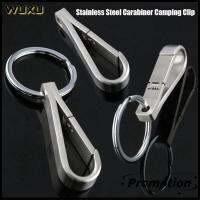 WUXU มัลติฟังก์ชั่ Carabiner เหล็กไร้สนิม พวงกุญแจสำหรับกลางแจ้ง ที่มีคุณภาพสูง ตะขอคาราบิเนอร์ เครื่องมือกลางแจ้งสำหรับกิจกรรมกลางแจ้ง