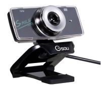 GSOU B18s USB 2.0 HD 12 Megapixels Webcam Free Drive Computer Camera with Microphone MIC - Black